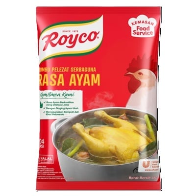 Royco Bumbu Penyedap Rasa Ayam Pouch 460gr - Royco, dengan daging & rempah berkualitas untuk hasilkan kaldu mantap, penuh citarasa!